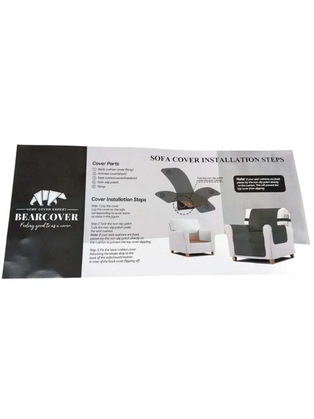 BEARCOVER Water Proof Slip Cover Leatherette 58
